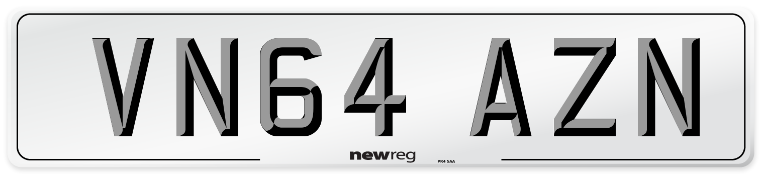 VN64 AZN Number Plate from New Reg